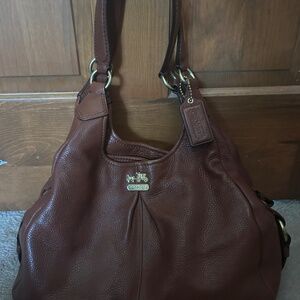 Vintage Y2K Coach Madison Maggie Brown Shoulder Bag